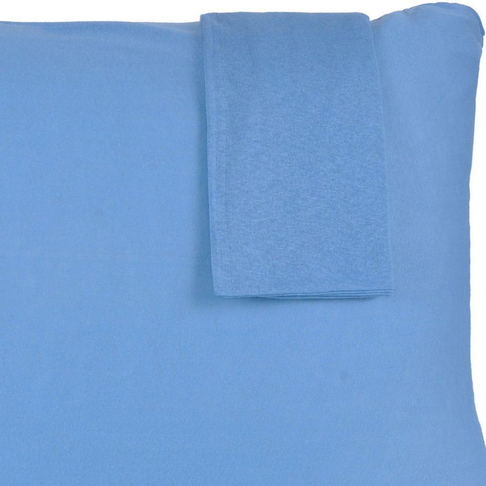 Jogo De Fronhas Serena Malha 100% Algodão 50x70cm Azul - 5