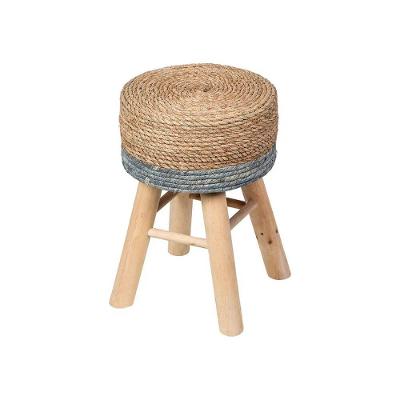 Puff Phi Base Madeira Fibra Seagrass - Natural