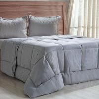 Edredom Prime Queen 3d Embossed 220x240cm Platina - 1