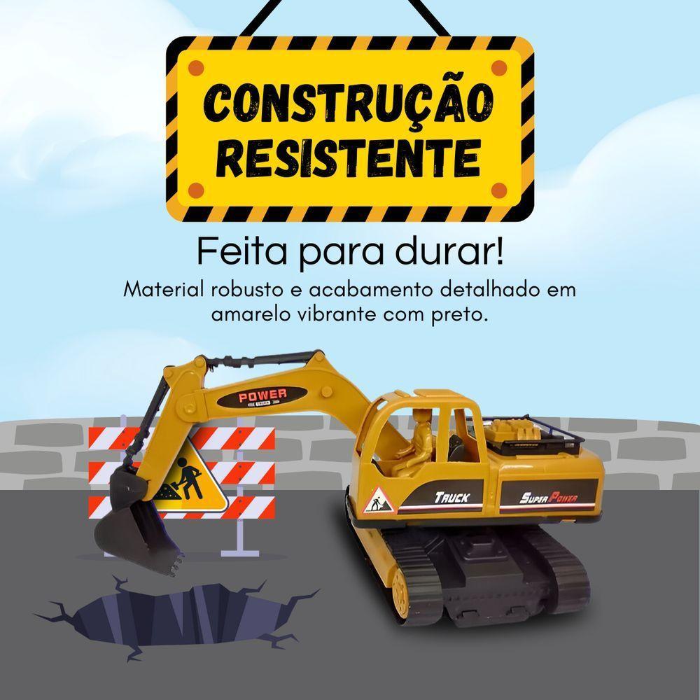 Brinquedo Infantil Trator Truck Construtor Retro Escavadeira Com Controle Remoto - 2