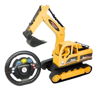 Brinquedo Infantil Trator Truck Construtor Retro Escavadeira Com Controle Remoto