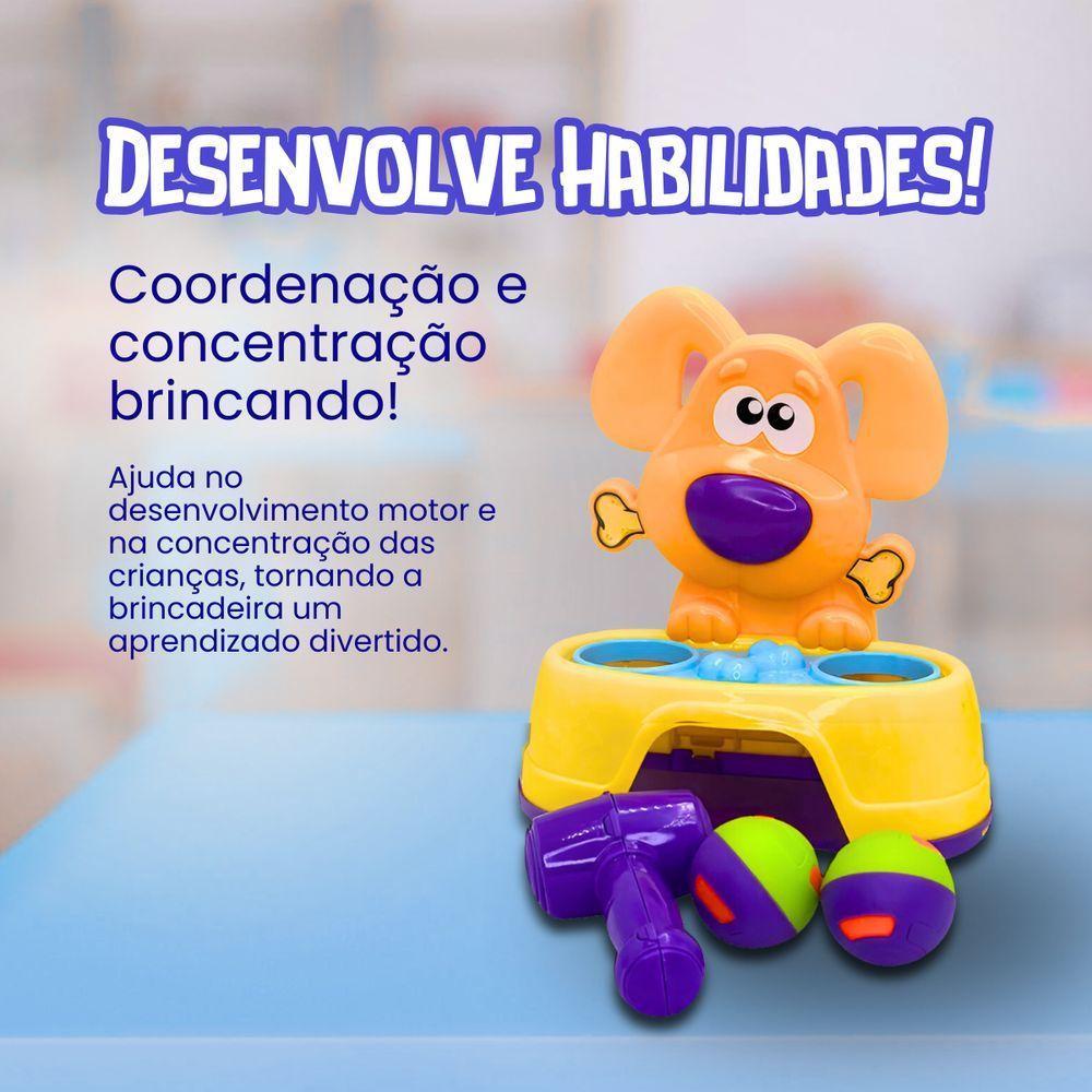 Brinquedo Bate Dog Com 2 Bolinhas E Martelo Que Ensina E Diverte Ao Mesmo Tempo - 3