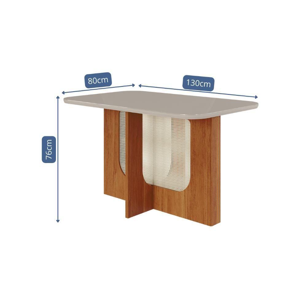 Mesa De Jantar 130 Cm Louise Cinamomo/off White Cimol - 2