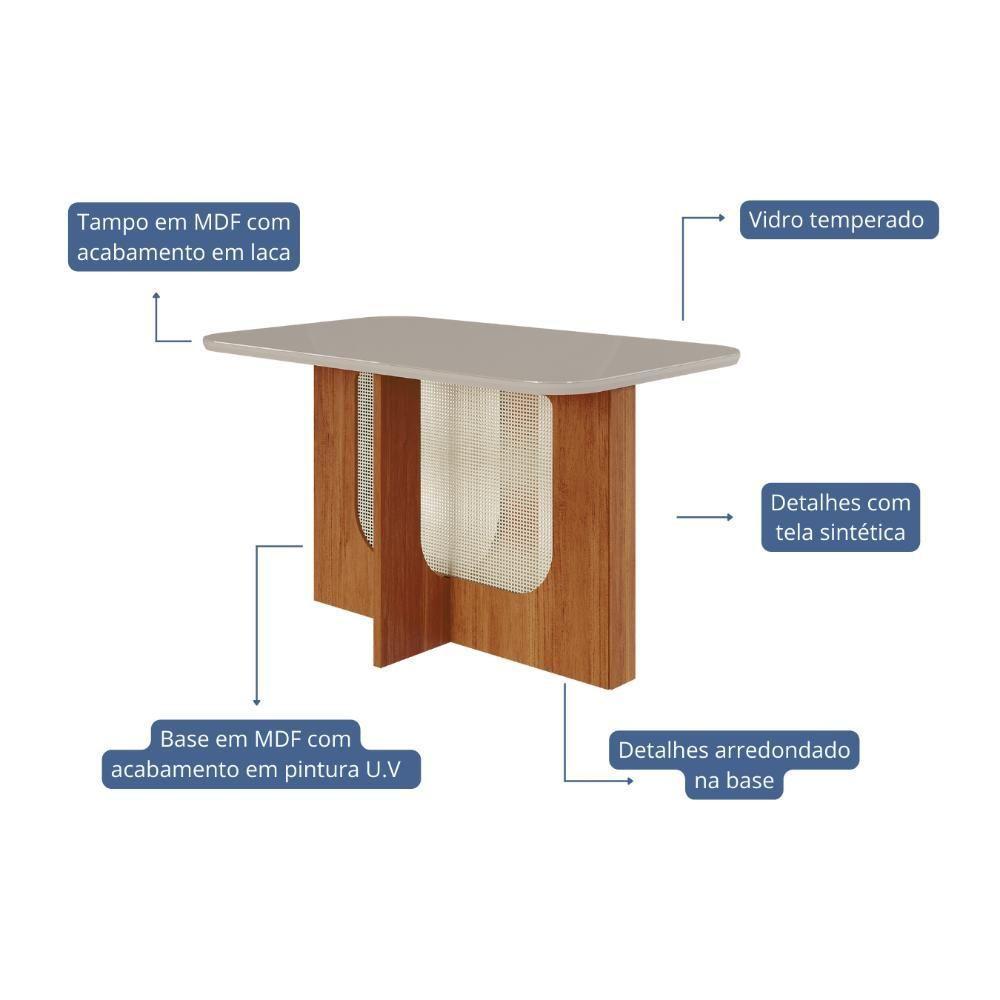 Mesa De Jantar 130 Cm Louise Cinamomo/off White Cimol - 3