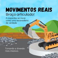 Brinquedo Infantil Trator Truck Construtor Retro Escavadeira Com Controle Remoto