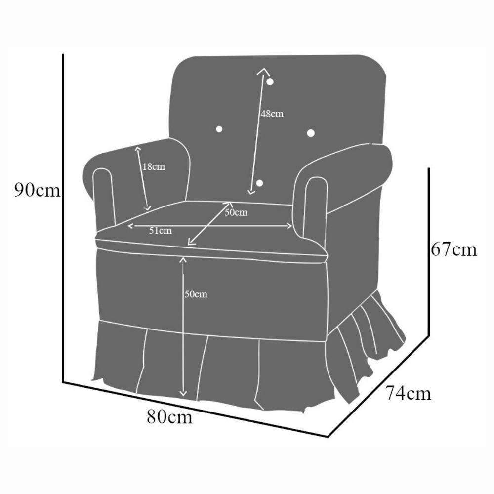 Poltrona De Amamentação Com Balanço E Puff Lara Veludo Azul Marinho - 9