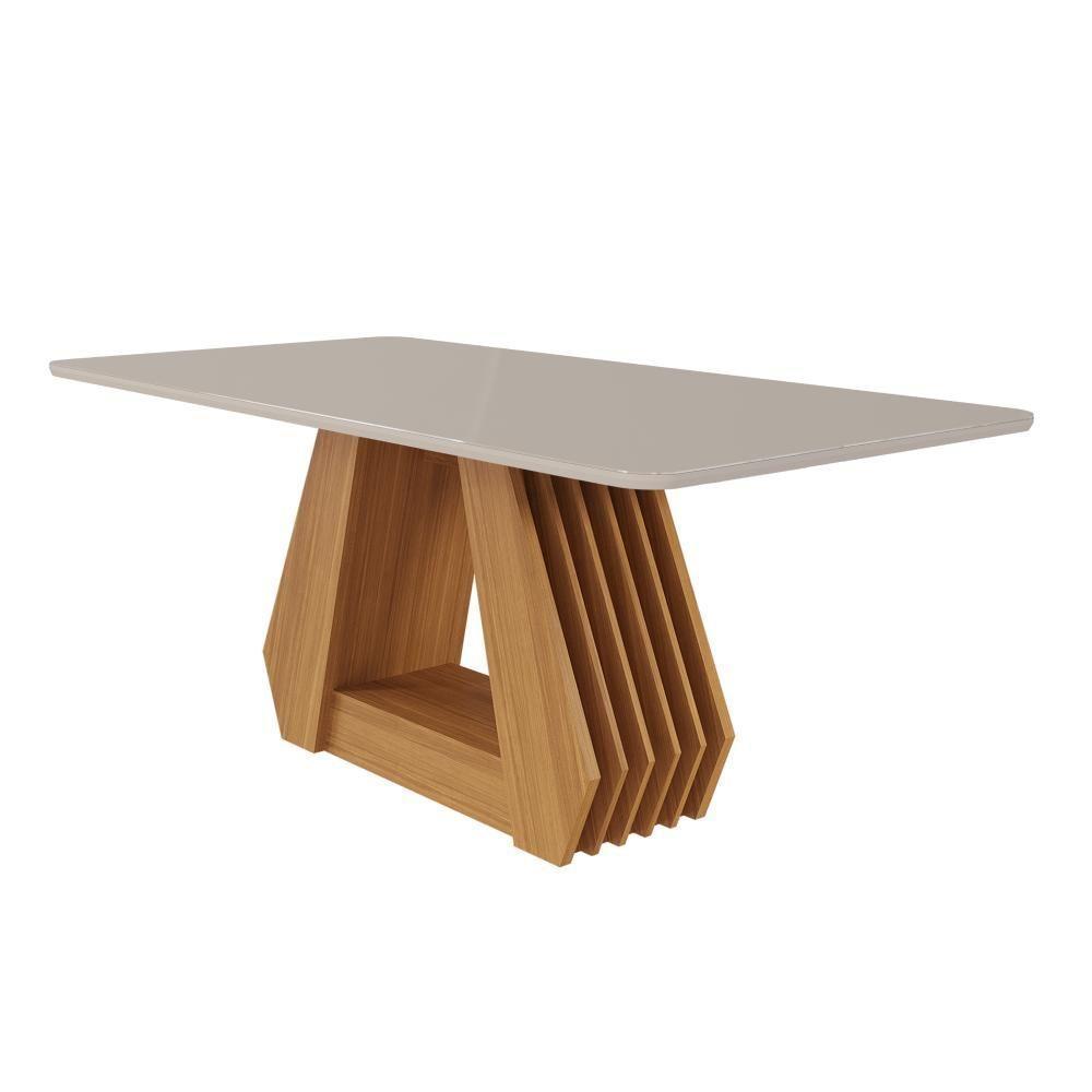 Mesa De Jantar Com 6 Lugares 180cm Agata Nature/off White Cimol Móveis - 1