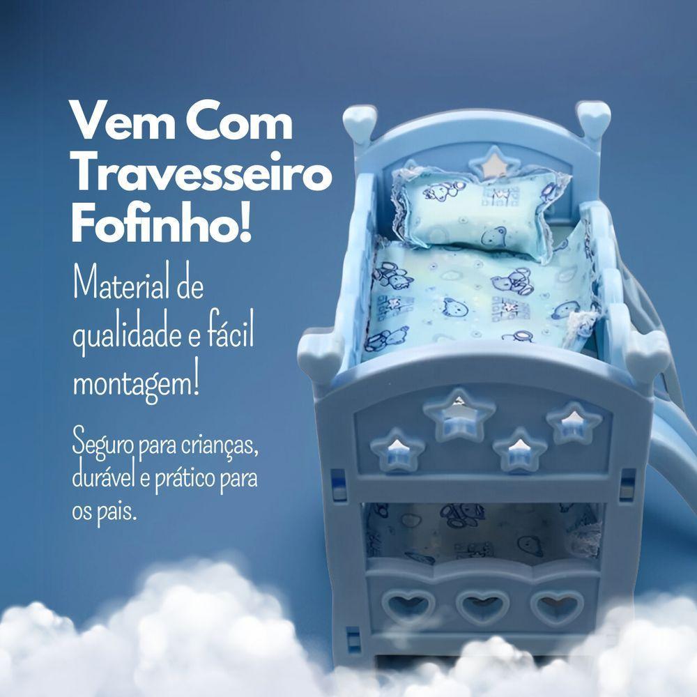 Berço De Brincadeira Com Escorregador Azul - Diversão Garantida - 5