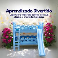 Berço De Brincadeira Com Escorregador Azul - Diversão Garantida - 3