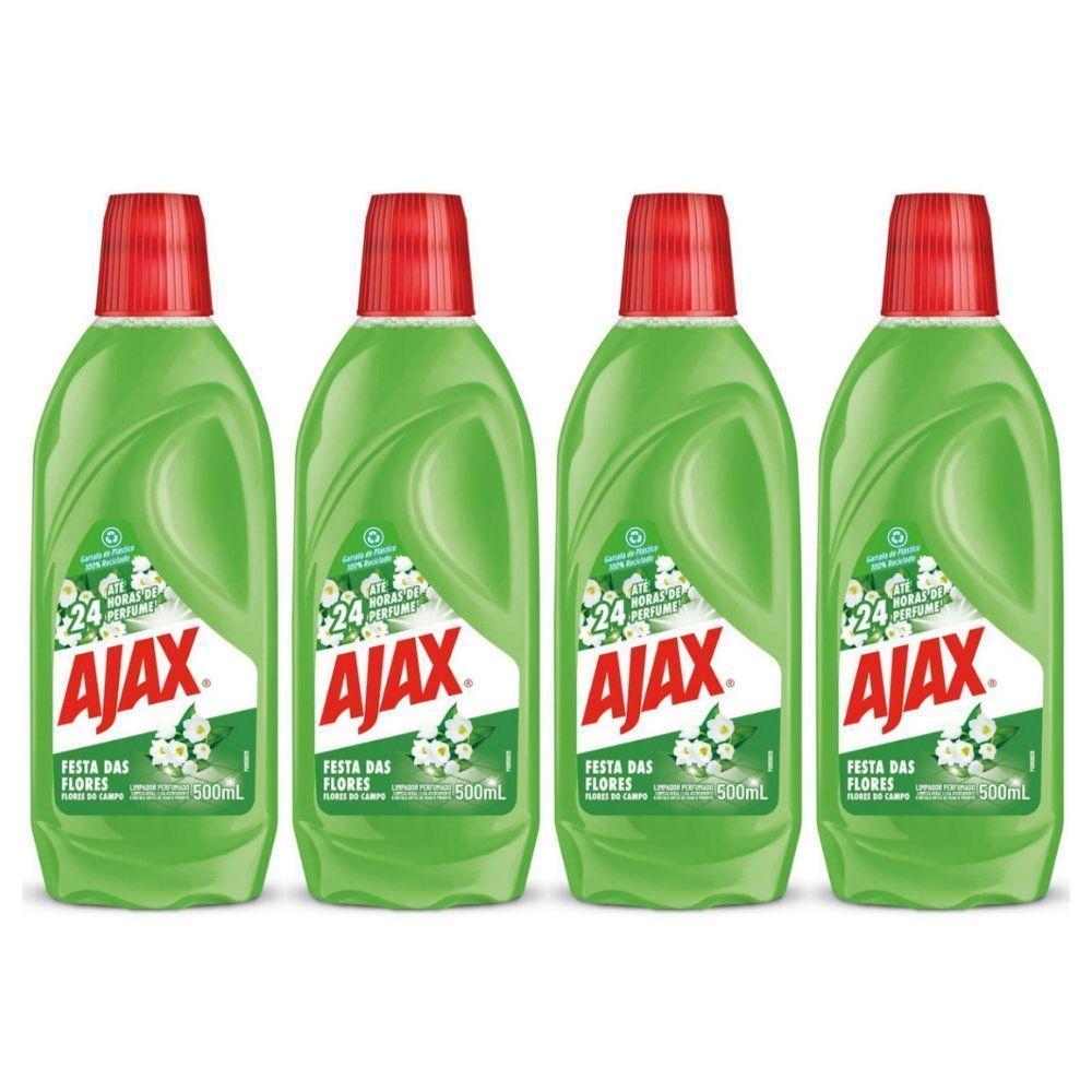 Kit 4 Limpador Diluível Ajax Festa Das Flores - Flores Do Campo 500ml - 1