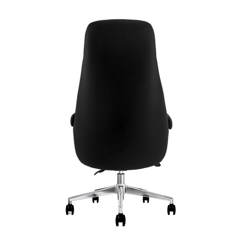 Cadeira De Escritório Presidente Prestige Preta Com Assento Espuma Laminada D28 Base Giratória Aço Cromado Preto - 5