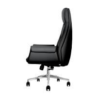 Cadeira De Escritório Presidente Prestige Preta Com Assento Espuma Laminada D28 Base Giratória Aço Cromado Preto - 3