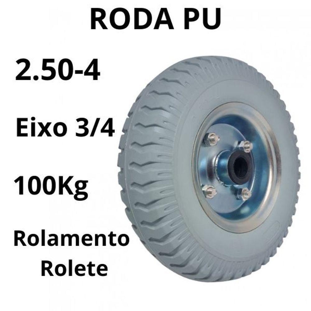 Rodízio Giratório Roda 250-4 Pu 8 Polegadas Carga 100kg - 3