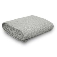 Manta Decorativa Para Sofá Tricot Golden 1,20m X 1,50m 100% Algodão Prata - 1