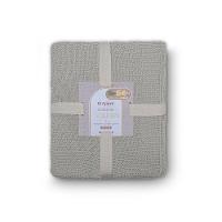 Manta Decorativa Para Sofá Tricot Golden 1,20m X 1,50m 100% Algodão Prata