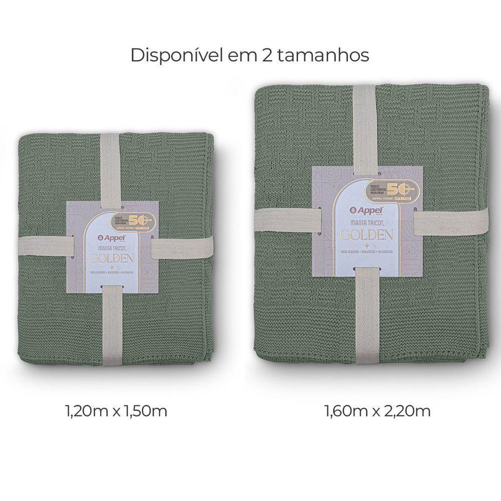Manta Decorativa Para Sofá Tricot Golden 1,20m X 1,50m 100% Algodão Natural - 6