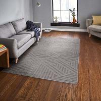 Tapete Para Sala Realce Trama 51 Cinza 1,00x1,50m - 4