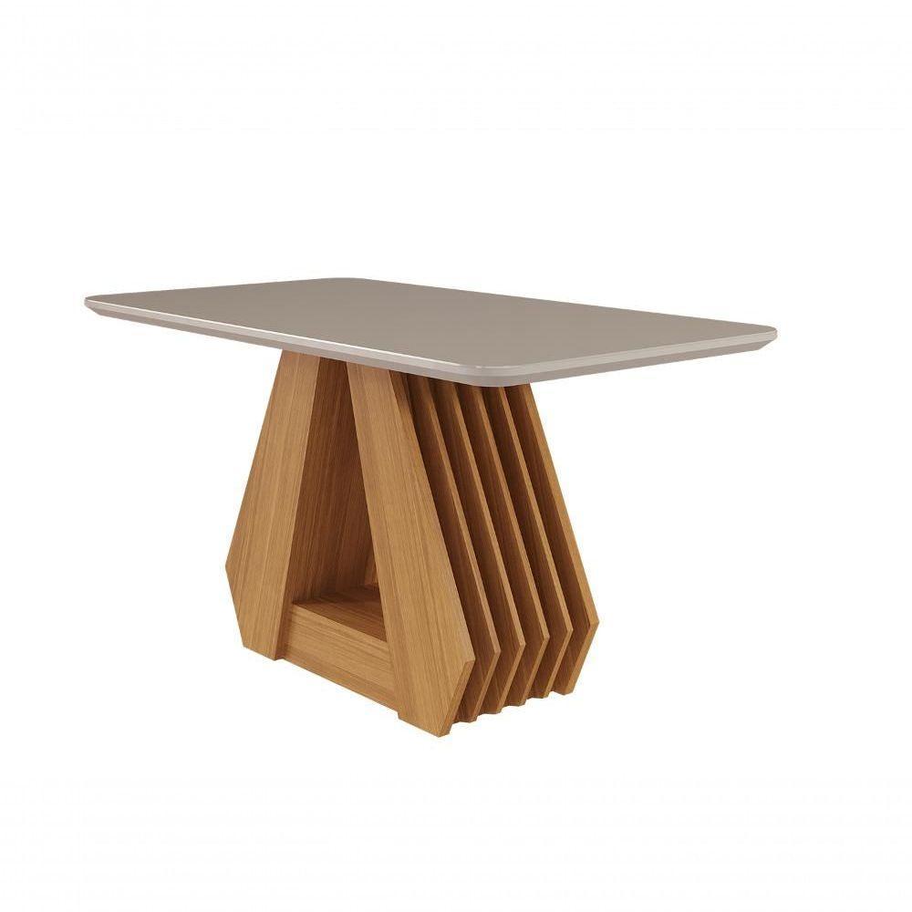 Sala De Jantar Agata 1,30 Com 4 Cadeiras Paola Nature/off White/nude Cimol Móveis - 8