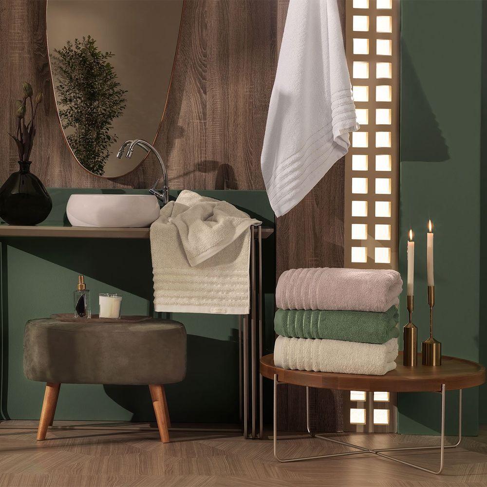 Toalha De Rosto Golden 500g/m2 50x80cm Fio Penteado Appel Rosa Gloss - 4