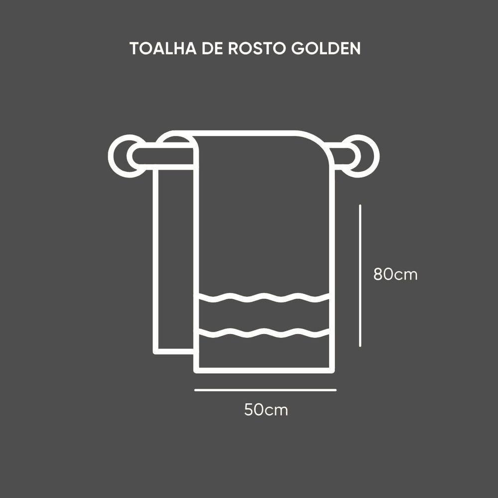 Toalha De Rosto Golden 500g/m2 50x80cm Fio Penteado Appel Rosa Gloss - 5