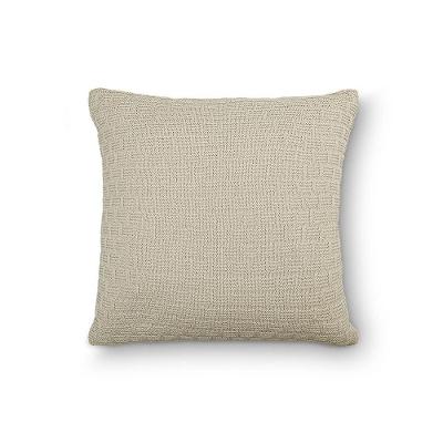 Capa De Almofada Decorativa Tricot Golden Com Zíper Natural