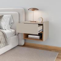 Cabeceira Florença Casal E Queen Com 2 Mesas De Cabeceira Cedro/off White Cedro/off White - 6