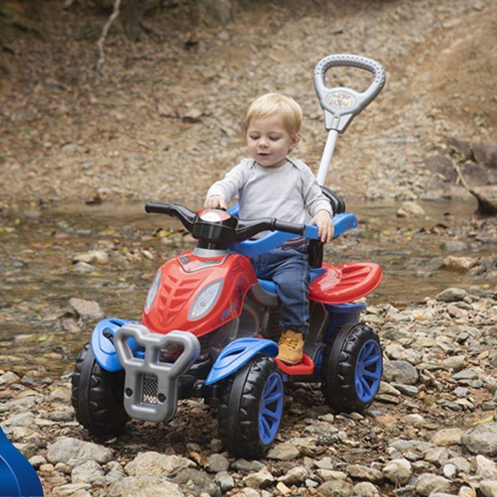 Carrinho De Passeio Infantil Quadriciclo Com Haste E Pedal Spider - 7
