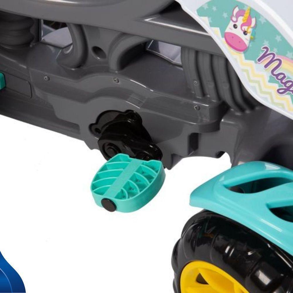 Carrinho De Passeio Infantil Quadriciclo Com Haste E Pedal Menina - 7