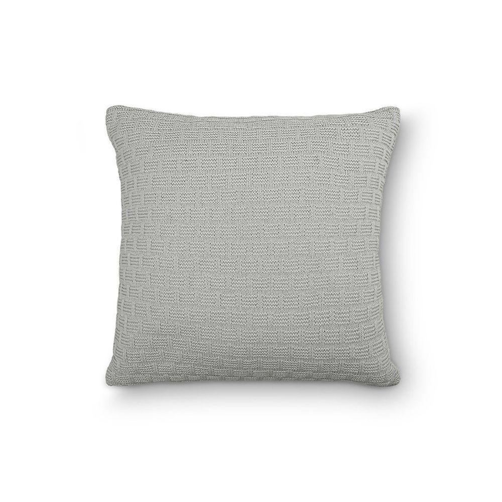 Capa De Almofada Decorativa Tricot Golden Com Zíper Prata - 1