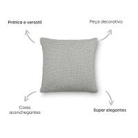 Capa De Almofada Decorativa Tricot Golden Com Zíper Prata