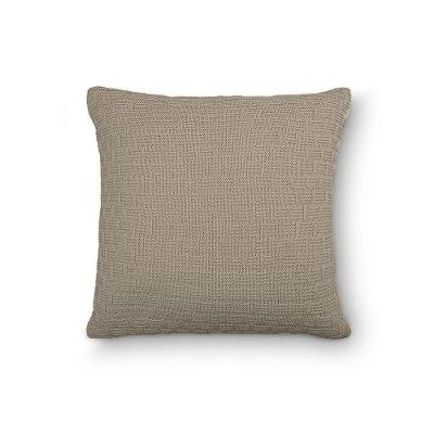 Capa De Almofada Decorativa Tricot Golden Com Zíper Amêndoa