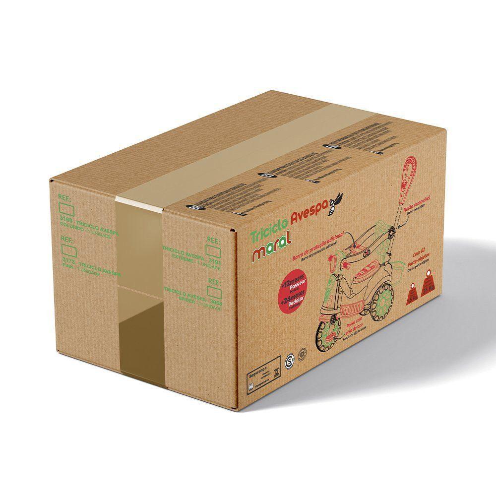 Triciclo Infantil De Passeio E Pedal Andador Avespa Pink - 4