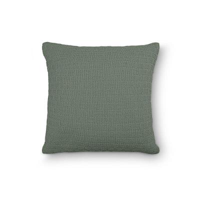 Capa De Almofada Decorativa Tricot Golden Com Zíper Verde Sálvia