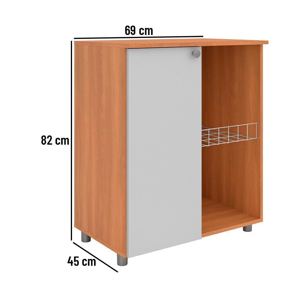 Balcão Fruteira Telasul âmbar 1 Porta Freijó Com Branco Freijó Com Branco - 4