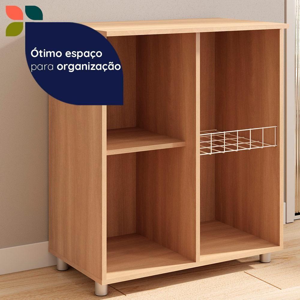 Balcão Fruteira Telasul âmbar 1 Porta Freijó Com Branco Freijó Com Branco - 9