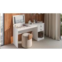 Escrivaninha E Penteadeira Telasul Versa Home Com Espelho 2 Gavetas Branco - 7