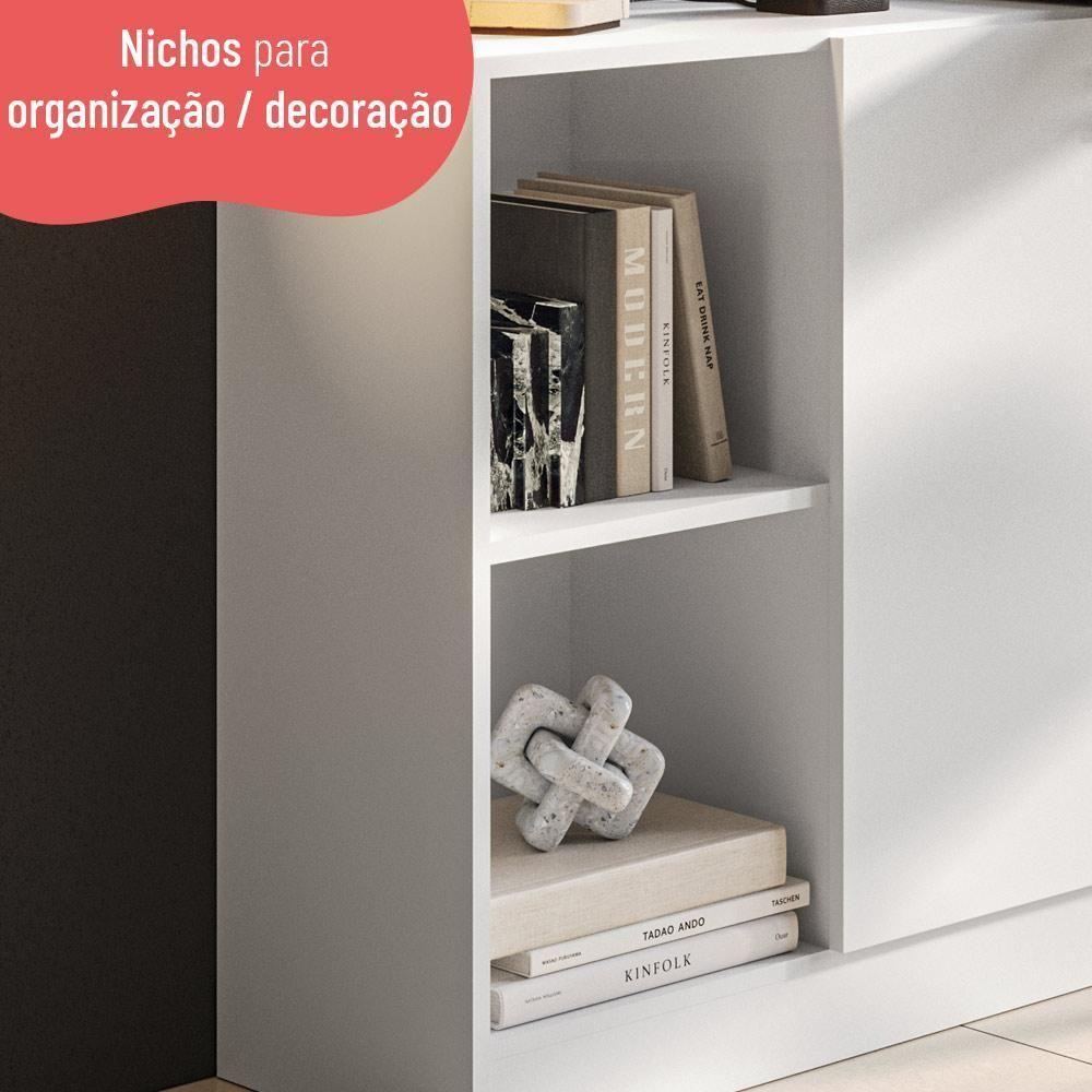 Escrivaninha Com Tampo Articulado Telasul Versa Home 2 Portas Freijó/branco - 8
