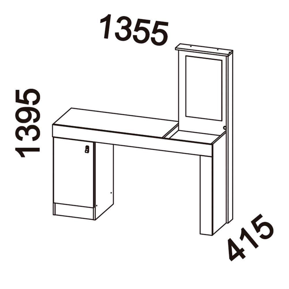 Escrivaninha E Penteadeira Telasul Versa Home Com Espelho 1 Porta Branco - 6