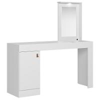 Escrivaninha E Penteadeira Telasul Versa Home Com Espelho 1 Porta Branco - 3
