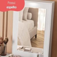 Escrivaninha E Penteadeira Telasul Versa Home Com Espelho 1 Porta Branco - 8