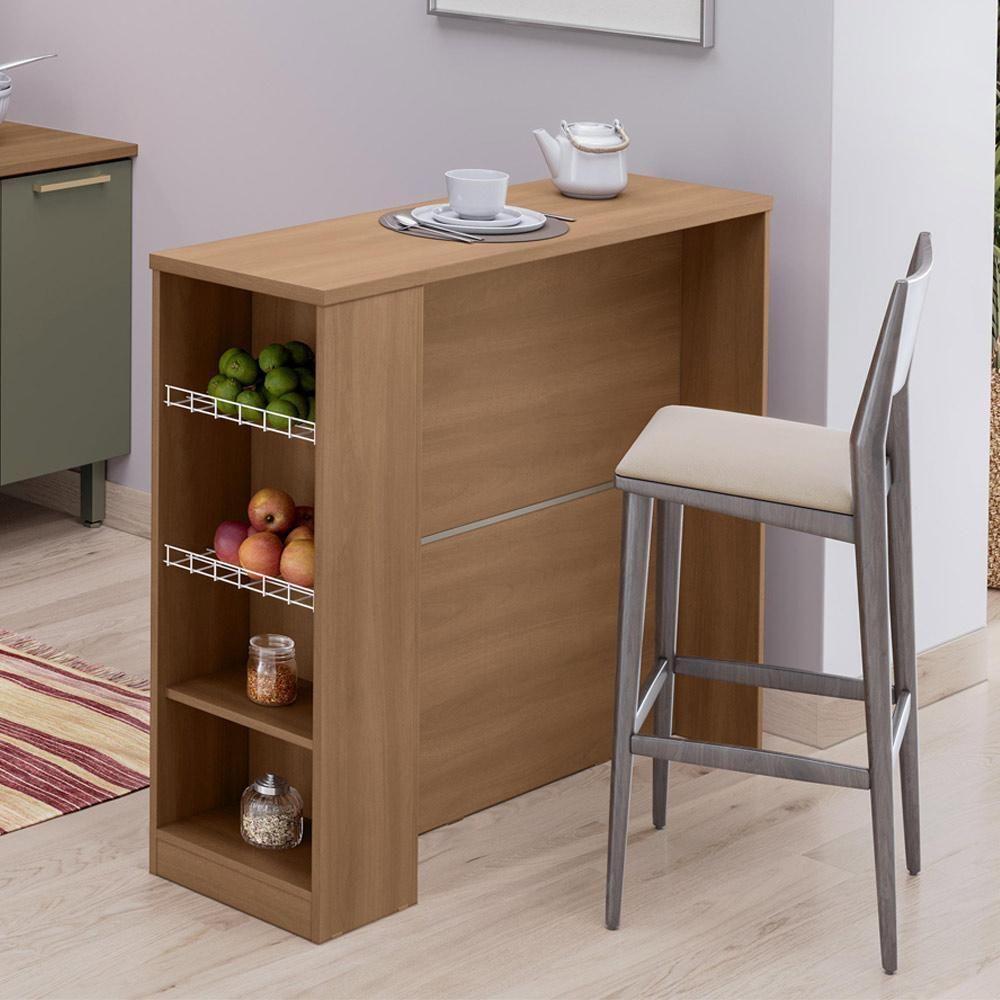 Bancada Ilha Para Cozinha Telasul 120 Cm Freijo Com Fruteira - 1