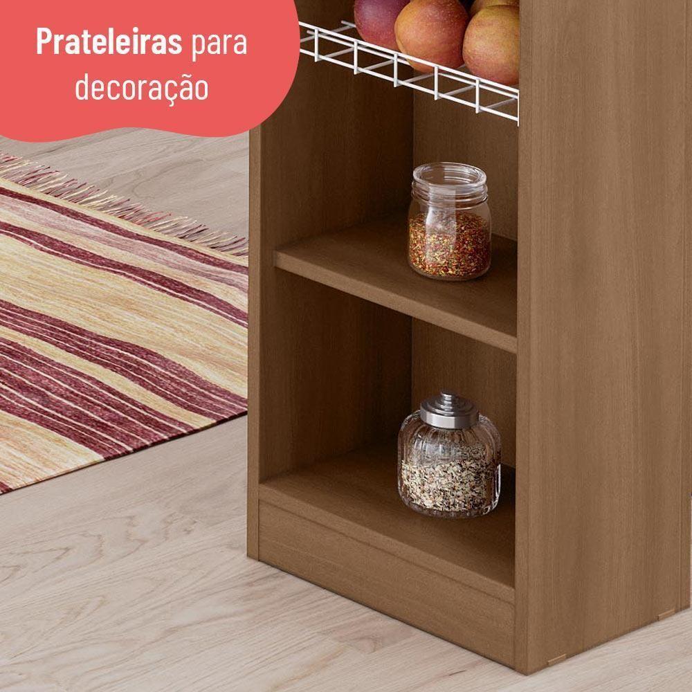 Bancada Ilha Para Cozinha Telasul 120 Cm Freijo Com Fruteira - 3