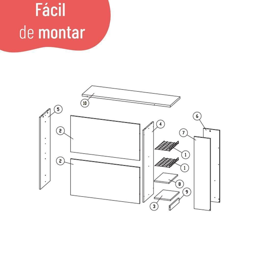 Bancada Ilha Para Cozinha Telasul 120 Cm Freijo Com Fruteira - 6