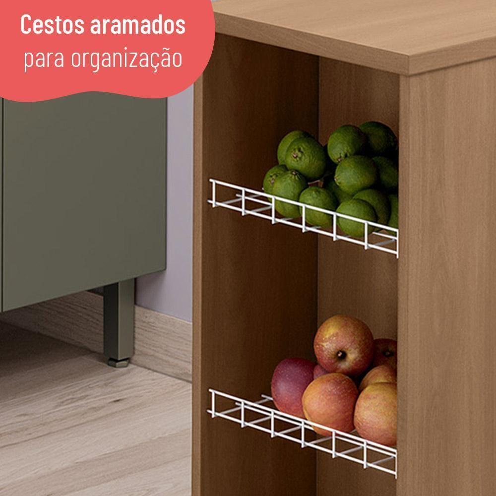 Bancada Ilha Para Cozinha Telasul 120 Cm Freijo Com Fruteira - 10