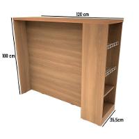 Bancada Ilha Para Cozinha Telasul 120 Cm Freijo Com Fruteira - 9