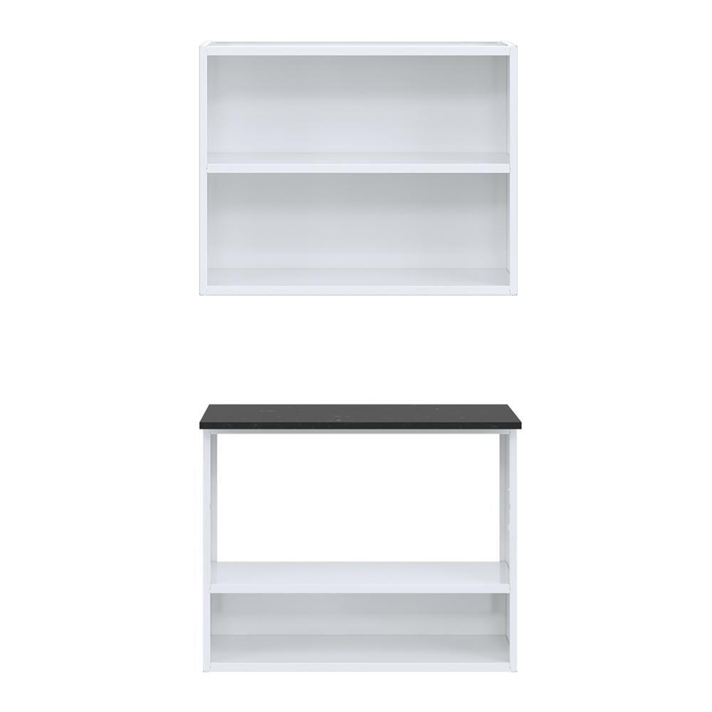 Kit Conjunto Para Banheiro Em Aço Telasul Rubi 4 Portas Com Espelho - 4