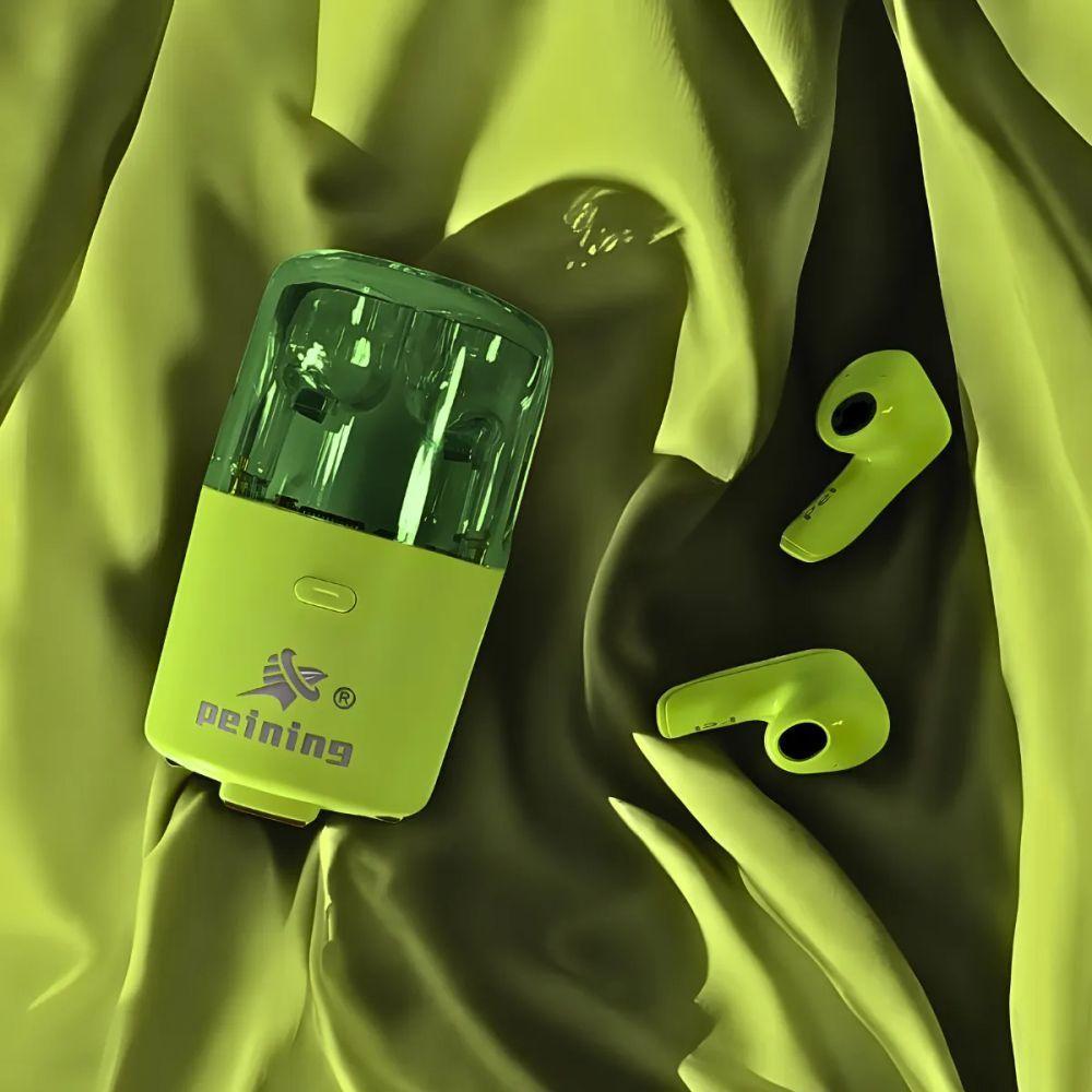 Fone De Ouvido Verde Com Caixa De Som Bluetooth Sem Fio - 2