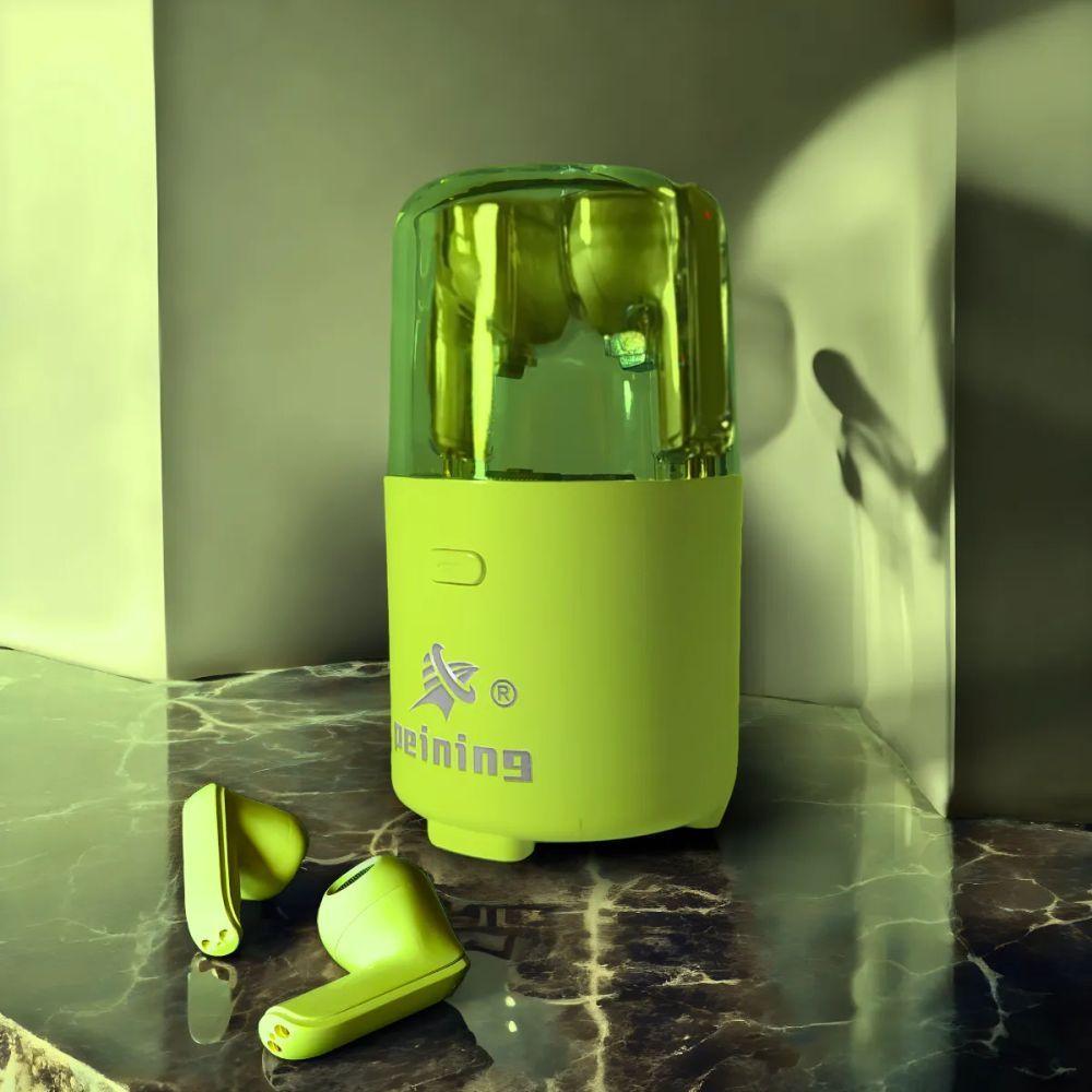 Fone De Ouvido Verde Com Caixa De Som Bluetooth Sem Fio - 4