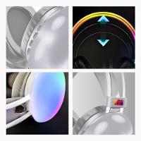 Fone De Ouvido Branco Sem Fio Bluetooth Led Rgb Recarregável - 7