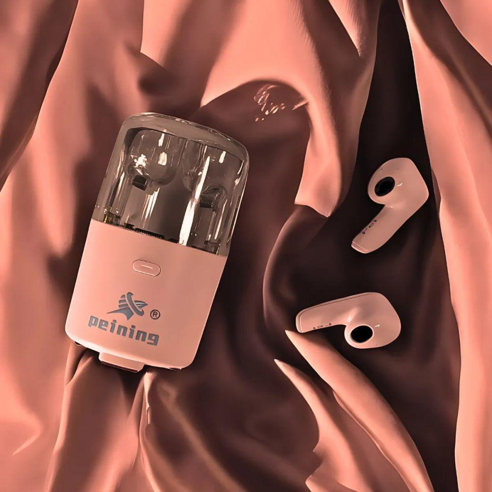 Fone De Ouvido Rosa Com Caixa De Som Bluetooth Sem Fio - 2